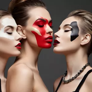 Imagem de capa para o Curso online Artists, painted face, AI 