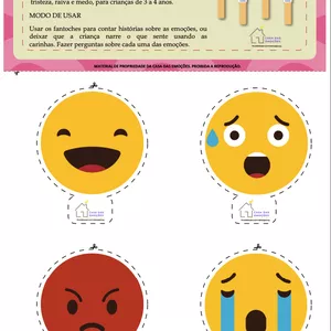 Imagem de capa para o Ebook PALITOCHES CARINHAS EMOJIS DAS EMOÇÕES DA RAIVA, TRISTEZA, MEDO E ALEGRIA