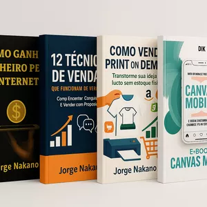 Imagem de capa para o Ebook 🚀 Pack 4 eBooks Essenciais para Vencer Online!