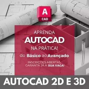 Imagem de capa para o Curso online AutoCad 2D e 3D