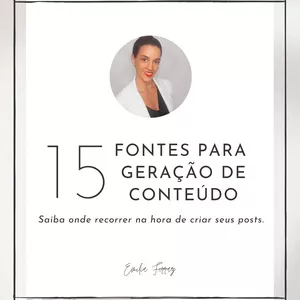 Imagem de capa para o Ebook 15 Fontes para geração de conteúdo