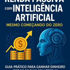 Imagem de capa para o Ebook como criar renda passiva com inteligencia artificial mesmo começando do zero