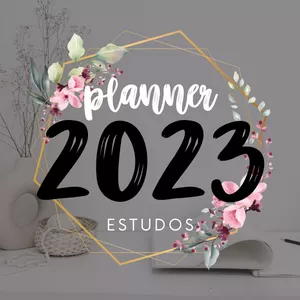 Imagem de capa para o Ebook Planner Estudos 2023 em pdf (para imprimir)