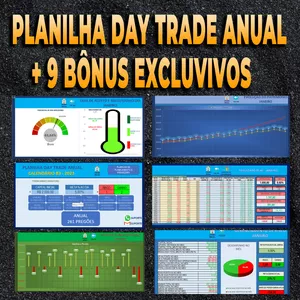 Planilha Super Planilha Day Trade Anual com Imposto de Renda Day Trade