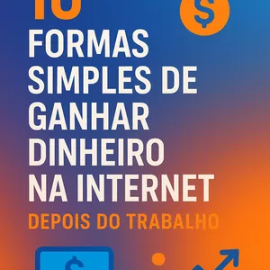 Imagem de capa para o Ebook 10 Formas simples de ganhar dinheiro na internet 