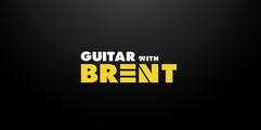 Guitar with Brent logo