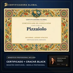 Imagem do curso 🔥 BOLSA 100% [APLICADA] - [MATRÍCULA] CURSO DE FORMAÇÃO EM PIZZAIOLO - ACESSO VITALÍCIO - CRACHÁ BLACK + REGISTRO - CASHBACK R$ 25 - BÔNUS APOSTILA EXTRA - FP