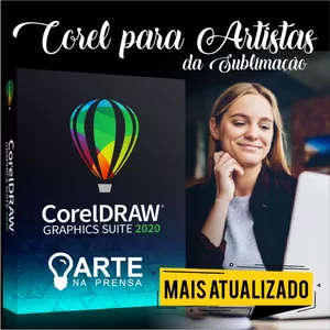 Imagem de capa para o Curso online CorelDRAW para SUBLIMAÇÃO - Arte na Prensa®