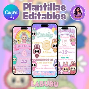 Imagen de portada para Ebook Plantillas Editables LABUBU