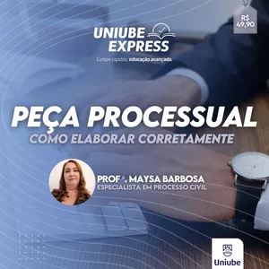 Imagem de capa para o Curso online PEÇA PROCESSUAL- COMO ELABORAR CORRETAMENTE