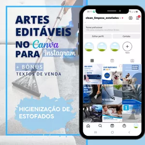 Imagem de capa para o Ebook PACK100 Artes para Higienização de Estofados