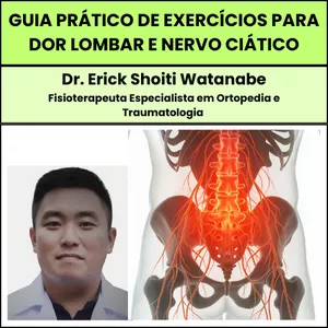 Imagem de capa para o Ebook Guia prático de exercícios para dor lombar e do nervo ciático 