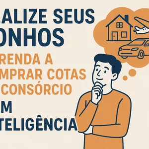 Imagem de capa para o Ebook Realize seus Sonhos: Aprenda a Comprar Cotas de Consórcio com Inteligência