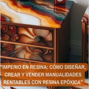 Imagen de portada para Ebook Imperio en resina: como diseñar, crear y vender manualidades rentables con resina epoxia