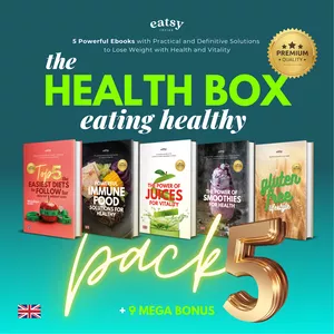 Cover image for Ebook The Health Box Eating Healthy Pack 5 + 9 Mega Bonus
