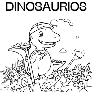 Imagen de portada para Ebook Libro para colorear dinosaurios