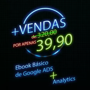 Imagem de capa para o Ebook Curso Básico de Google Ads Para Iniciantes - Venda Mais no Google