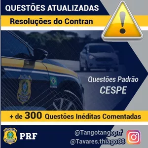 Imagem de capa para o Ebook Questões Inéditas Resoluções do Contran PRF
