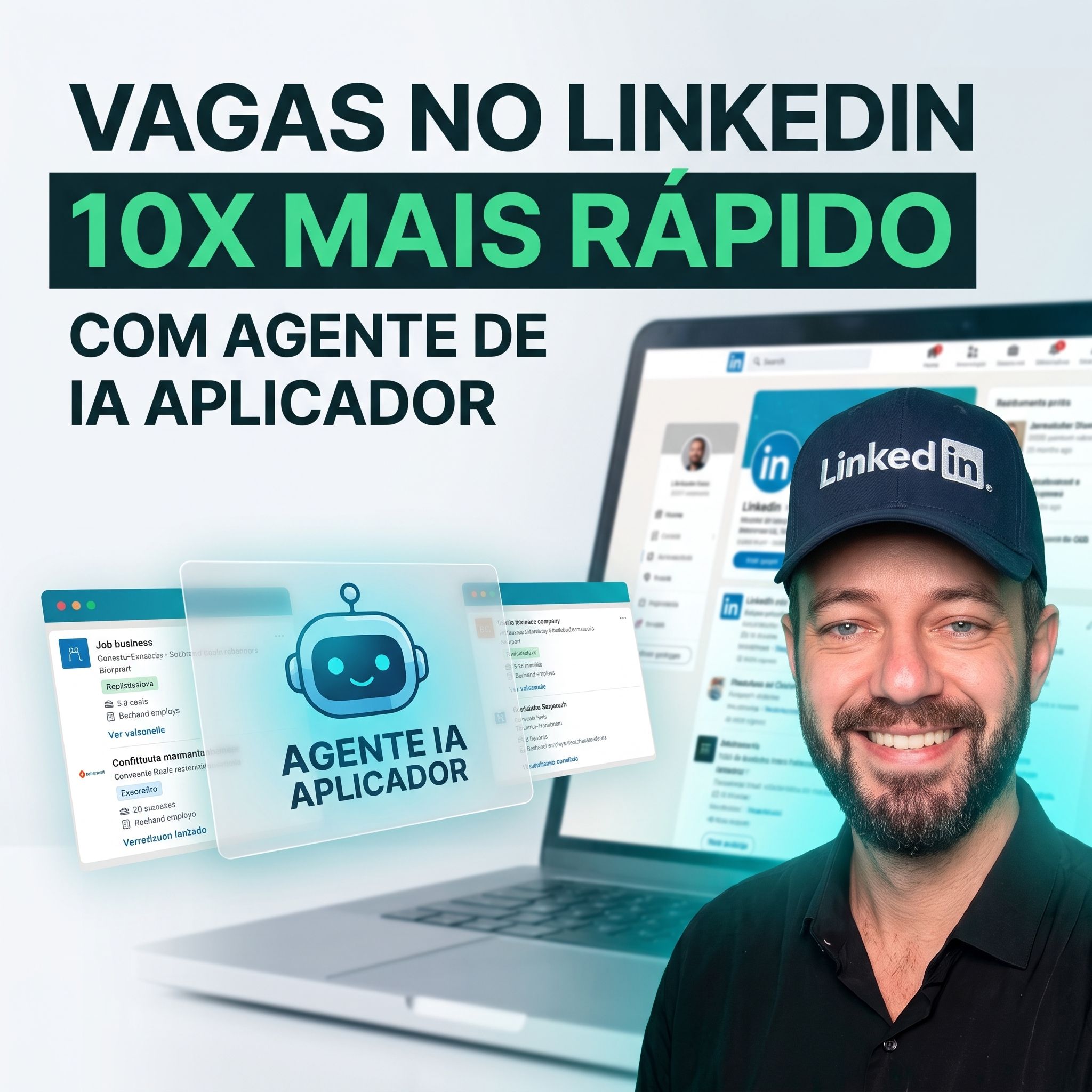 Imagem do curso Vagas no LinkedIn 10x Mais Rápido com Agente de IA Aplicado