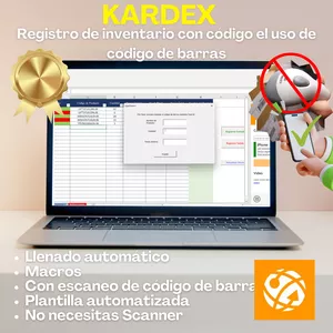 Imagen de portada para Ebook Plantilla Excel Automatizada con Códigos de Barras para Gestión de Inventarios