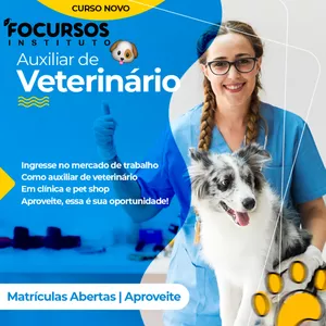 Imagem do curso Curso De Auxiliar Veterinário 