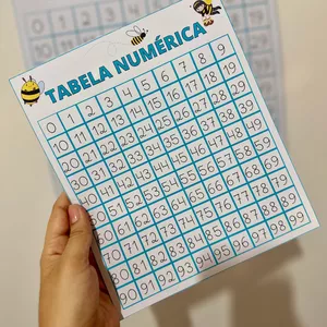 Imagem de capa para o Ebook Tabela Numérica de 0 a 99