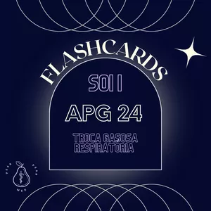 Imagem de capa para o Ebook FLASHCARDS - SOI I - APG 24 - TROCA GASOSA RESPIRATÓRIA 