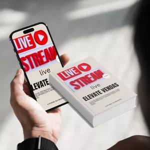 Imagem de capa para o Ebook Elevate Vendas: O Guia Definitivo para Fazer Lives que Vendem Sem Aparecer