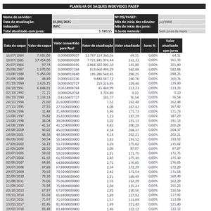 Imagem de capa para o Curso online Planilha de Saques Indevidos PASEP