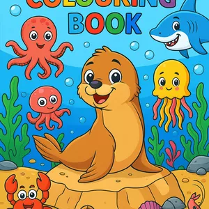 Cover image for Ebook Sea Life Colouring Book