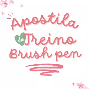 Imagem de capa para o Ebook Apostila de treinos brush lettering