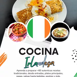 Imagen de portada para Ebook Cocina Irlandesa: Aprenda a Preparar +60 Auténticas Recetas Tradicionales, desde Entradas, Platos Principales, Sopas, Salsas hasta Bebidas, Postres y más