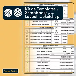 Imagem de capa para o Curso online Kit de Templates e Scrapbooks para Layout do Sketchup + Presentes