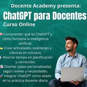 Imagen de portada para Curso online Planeando sin desvelos "ChatGPT para docentes"