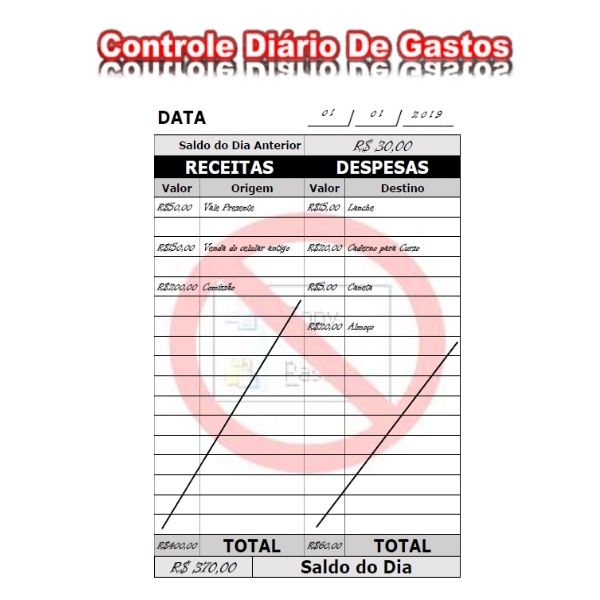 Tabela Para Controle De Gastos Diários Destacando Se Learn A New Skill Ebooks Or Documents Hotmart