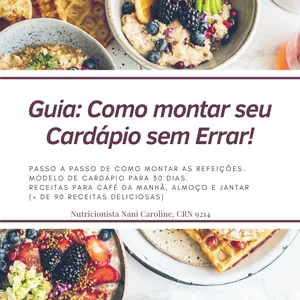 Imagem de capa para o Ebook Guia Completo de Como montar sozinha seu Cardápio para Perder Peso