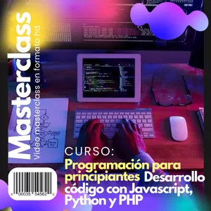 Imagen de portada para Curso online Programación para principiantes: Desarrollo código con Javascript, Python y PHP