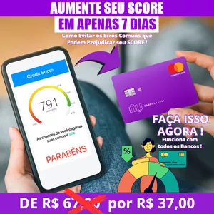 AUMENTE SEU CREDITO E SCORE EM ATÉ 7 DIAS !