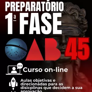 Imagem de capa para o Curso online Preparatório 1ª fase OAB 45