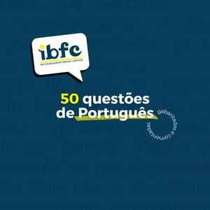 Imagem de capa para o Ebook 50 questões de Português (gabaritadas e comentadas) - IBFC