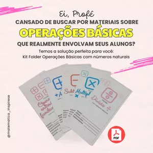 Imagem de capa para o Ebook Operações básicas com números naturais - Kit Folders