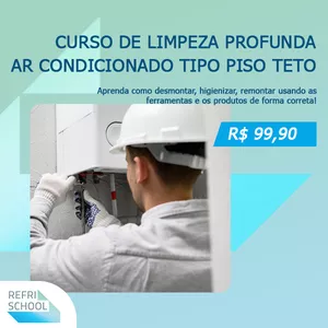 Imagem de capa para o Curso online LIMPEZA PROFUNDA DE AR CONDICIONADO PISO TETO