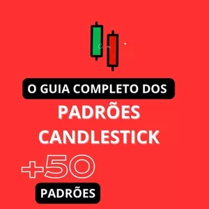 Imagem de capa para o Ebook +50 padrões de candlestick