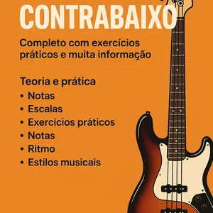 Imagem de capa para o Ebook Curso de Contrabaixo 