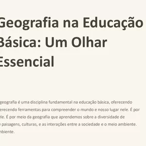 Imagem de capa para o Ebook A Geografia na Educação Básica: Um Olhar Essencial