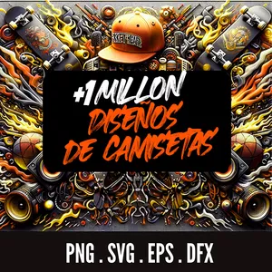 Imagen de portada para Ebook MEGA PACK 1 MILLÓN DISEÑOS ÚNICOS DE CAMISETAS 👕