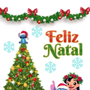 Imagem de capa para o Curso online 🎄Painel de Natal Lilo &amp; Stitch🎄 