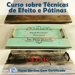 Imagem de capa para o Curso online Curso como fazer Técnicas de Efeito e Pátinas