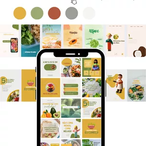 Imagem de capa para o Curso online Nutrição PACK Canva | FEED, STORIES E CAPA DE DESTAQUES