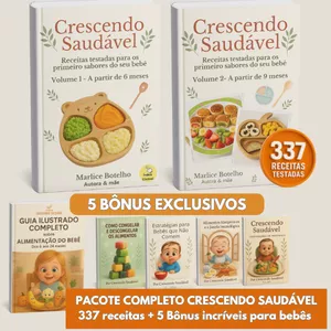 Imagem de capa para o Ebook Receitas Para Bebês Crescendo Saudável